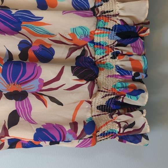 J. Crew Blouse Sleeveless Women Size 10T Floral Ruffle Collar New - Picture 6 of 9